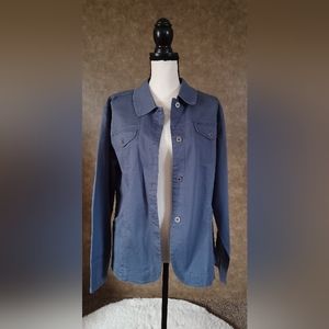 Women's Blue Denim and Company Jacket Blazer Size Large